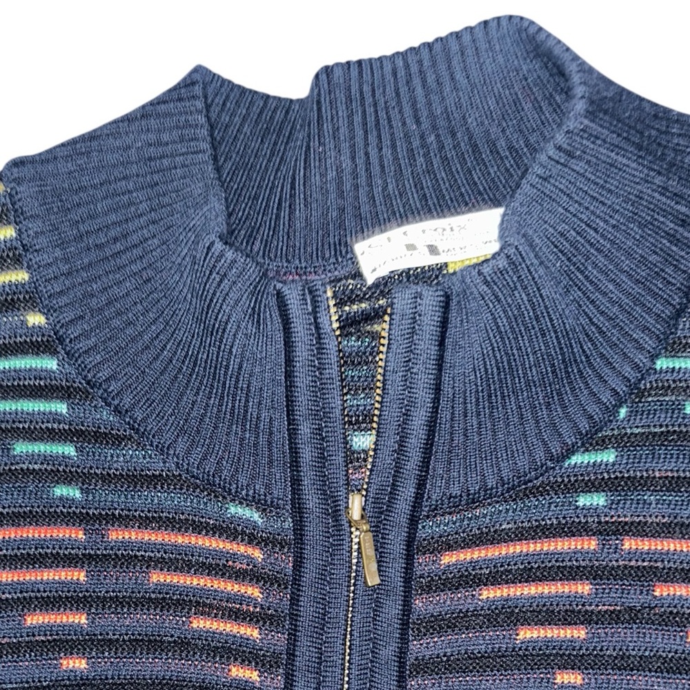 Vintage St. Croix Sweater Mens L Colorful 1/4 Zip Fashion Fit USA - Picture 6 of 7